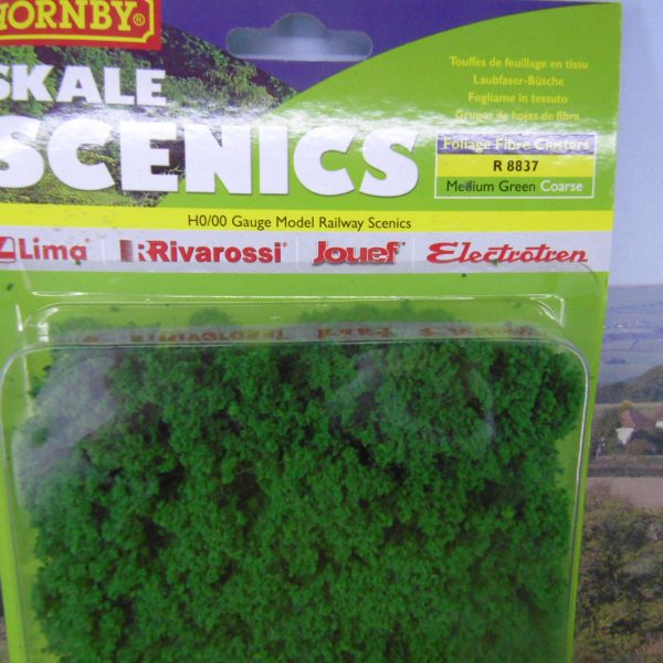 Hornby R8837 Foliage Fibre Clusters Medium Green Coarse