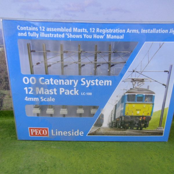 Peco LC-100 OO Catenary System 12 Mast Pack