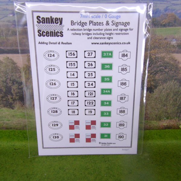 Sankey Scenics Bridge 7   7mm/O Gauge Bridge Plates & Signage