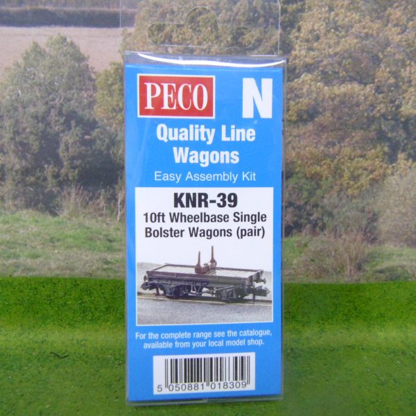 Peco KNR-39 10ft Wheelbase Single Bolster Wagons (Pair)