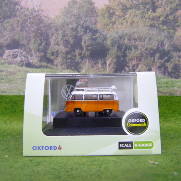 NVW022 VW T2 Bay Window Bus/Surfboards Signal Orange/White