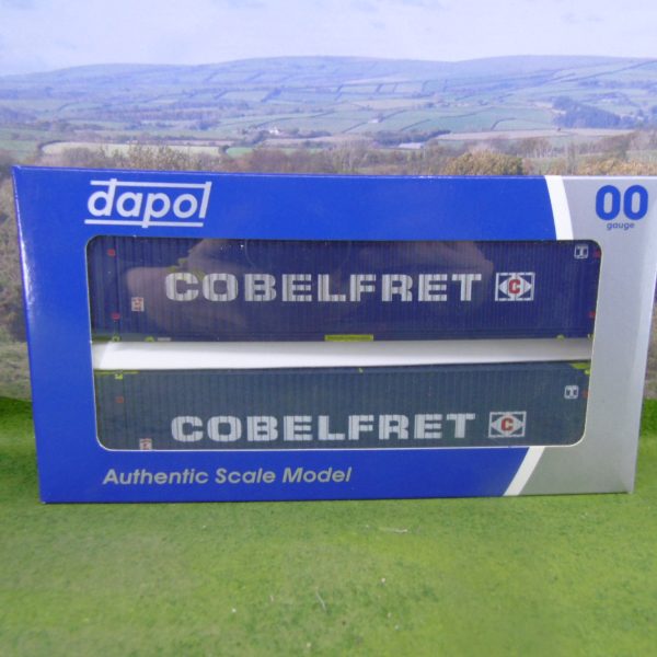 4f-028-026 COBELFRET CLOU 960451 & CLOU 960537-1 45ft High Cube Containers Twin Pack weathered